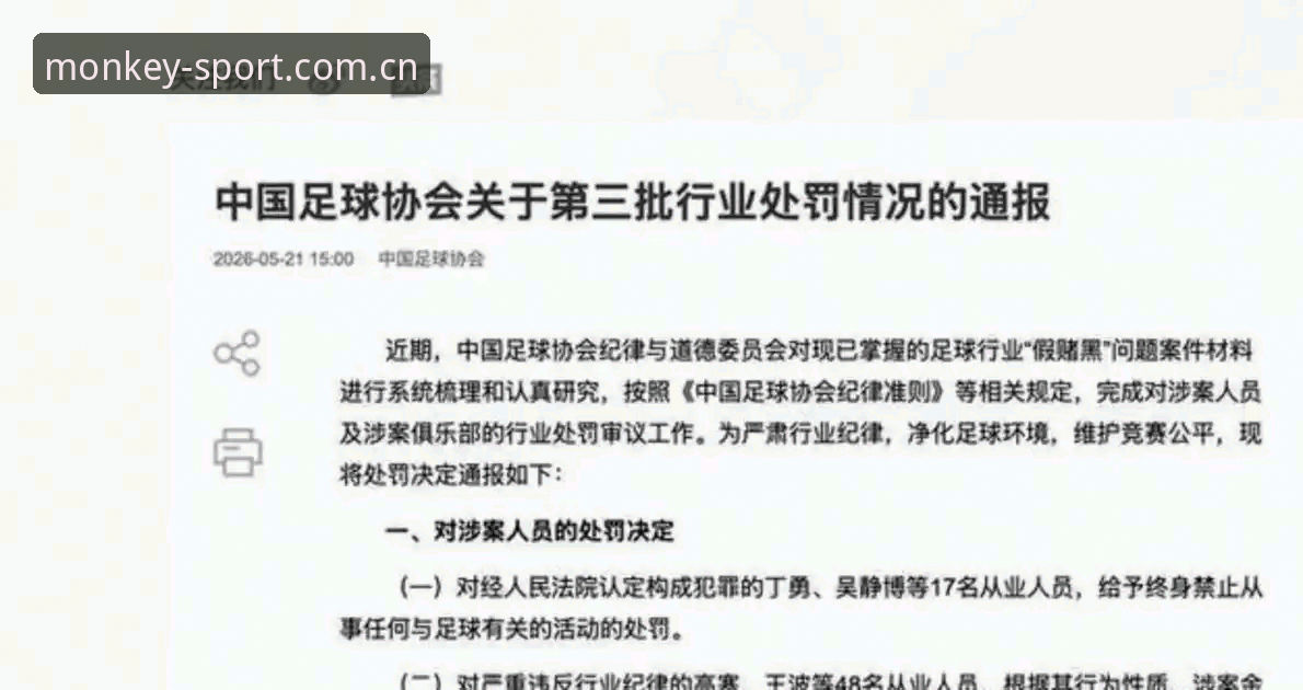 悟空体育用户评价安卓版 中国足球禁足名单详解:17人终身禁赛背后的行业整顿